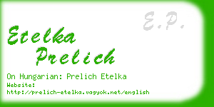 etelka prelich business card